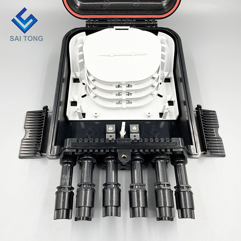 أمريكا الجنوبية FTTH 2/8 منفذ Fibra Optica Cajas Terminal مقاوم للماء الألياف IP68 صندوق توزيع مفصل جديد مع شفة هواوي