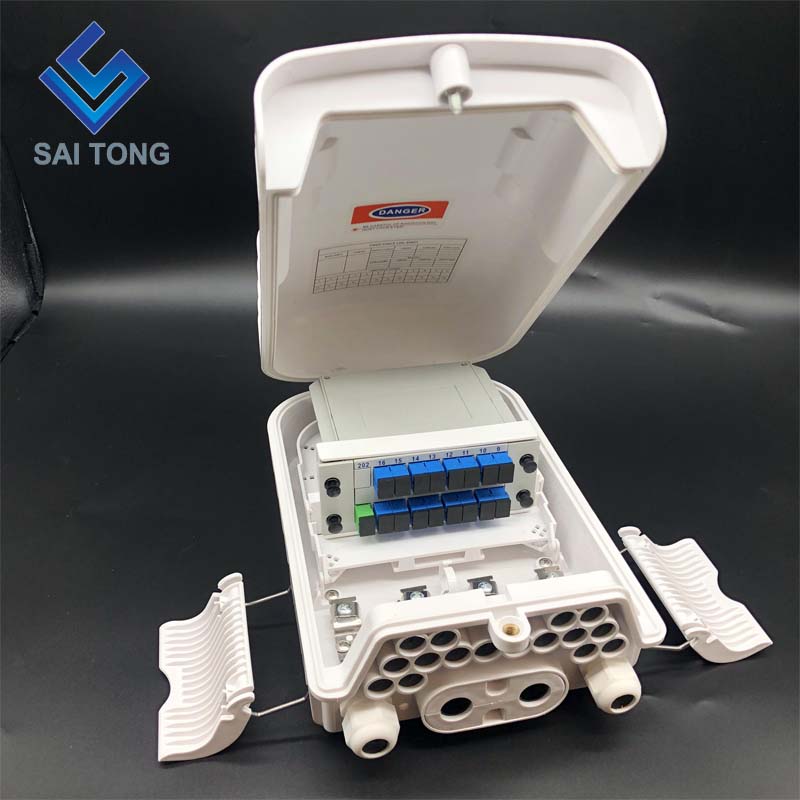 Saitong 16 الأساسية صندوق إغلاق الألياف البصرية PLC FTTH FTTX FTTP صندوق إنهاء الألياف IP65 في الهواء الطلق الألياف البصرية صندوق مشترك نمط جديد