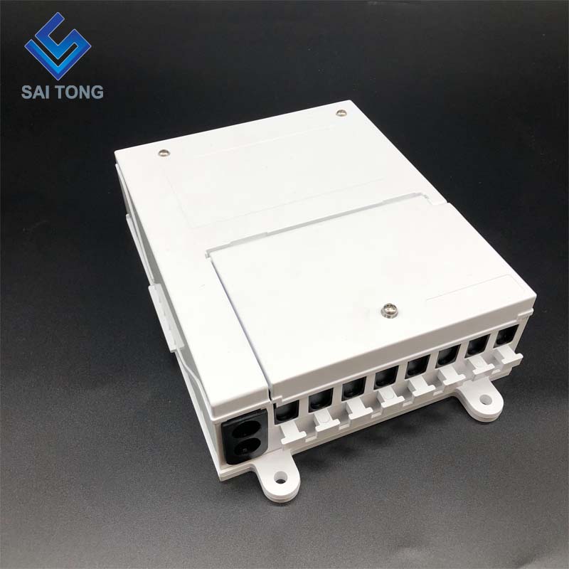 صندوق طرفي ألياف بصرية Cixi Saitong FTTH 8 Core داخلي وخارجي 8 منافذ صغيرة مثبتة على الحائط منتج جديد على الطراز الأوكراني