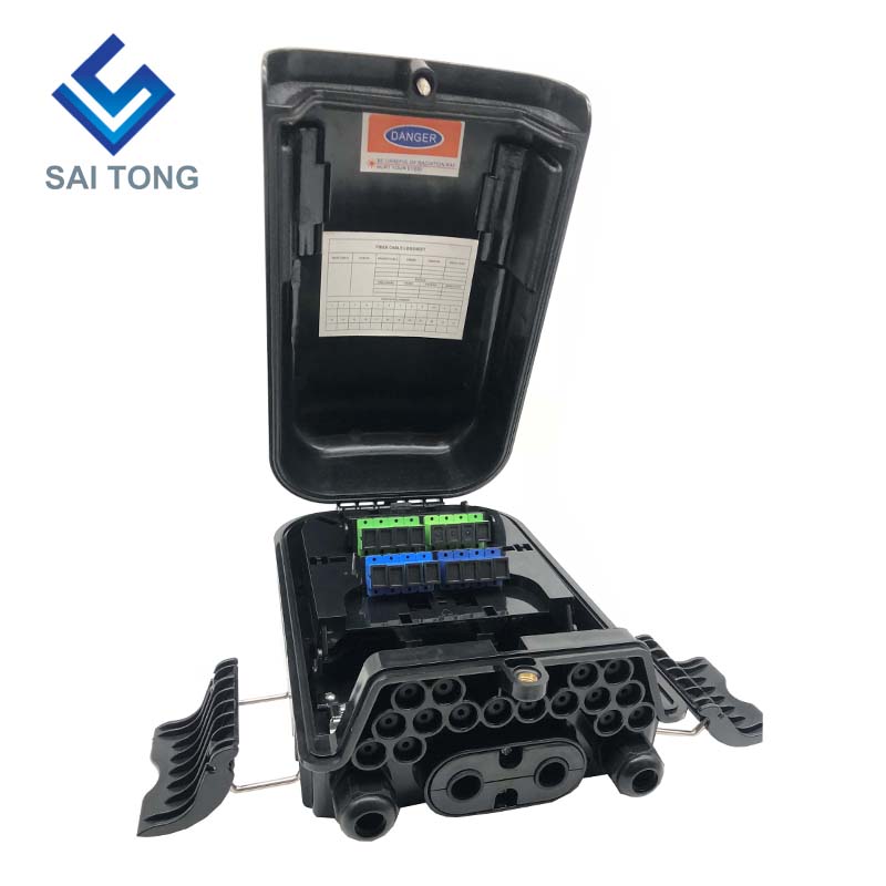 Saitong 16 الأساسية صندوق إغلاق الألياف البصرية sc FTTH FTTX FTTP صندوق إنهاء الألياف IP65 في الهواء الطلق الألياف البصرية صندوق مشترك نمط جديد