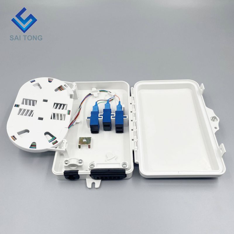 Saitong 1/6 منافذ FTTH FTTX 6 الأساسية صندوق توزيع الألياف البصرية PLC صندوق دعم ABS صندوق بصري