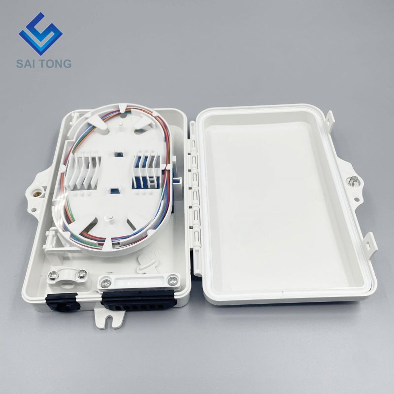 Saitong 1/6 منافذ FTTH FTTX 6 الأساسية صندوق توزيع الألياف البصرية PLC صندوق دعم ABS صندوق بصري