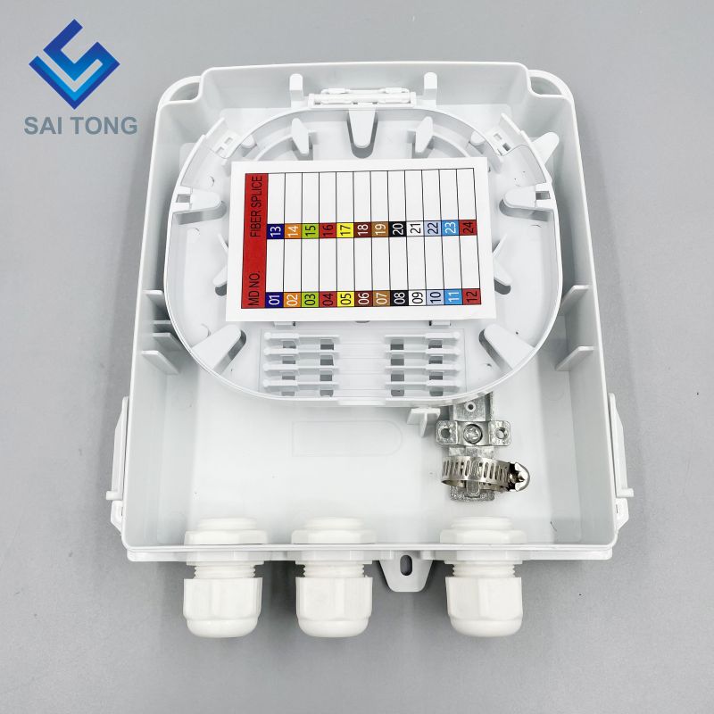 صندوق طرفي ألياف ضوئية Cixi Saitong FTTH 8 Core داخلي 8 منافذ صندوق ليفي مثبت على الحائط 1 in / 3 out FDB منتج جديد