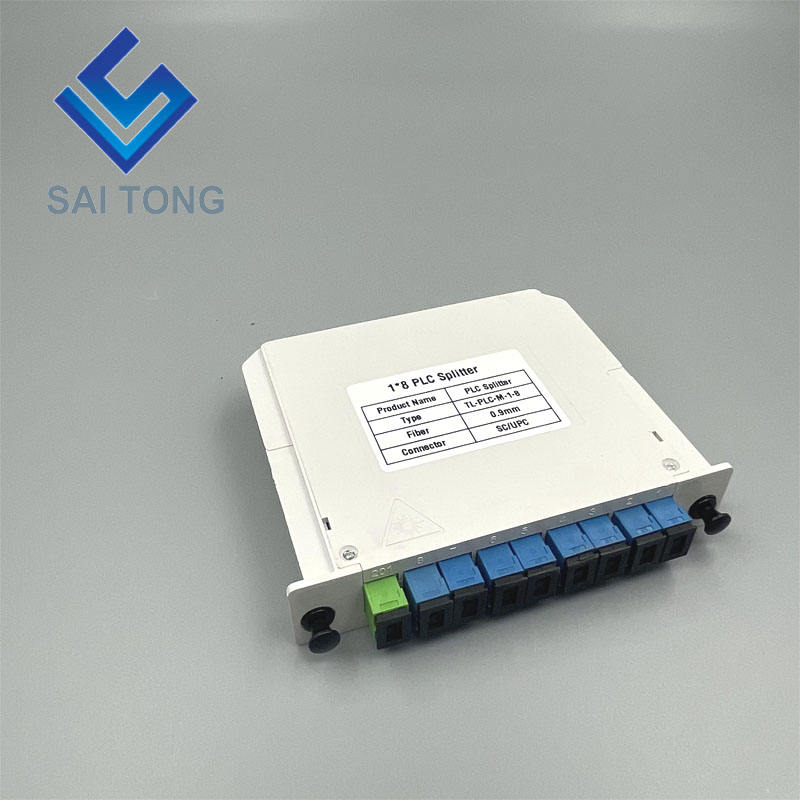 SC / UPC 1x8 الألياف البصرية PLC الفاصل أنبوب صغير نوع الفاصل Plc الفاصل مقاوم للماء SC UPC LGX مربع نوع كاسيت