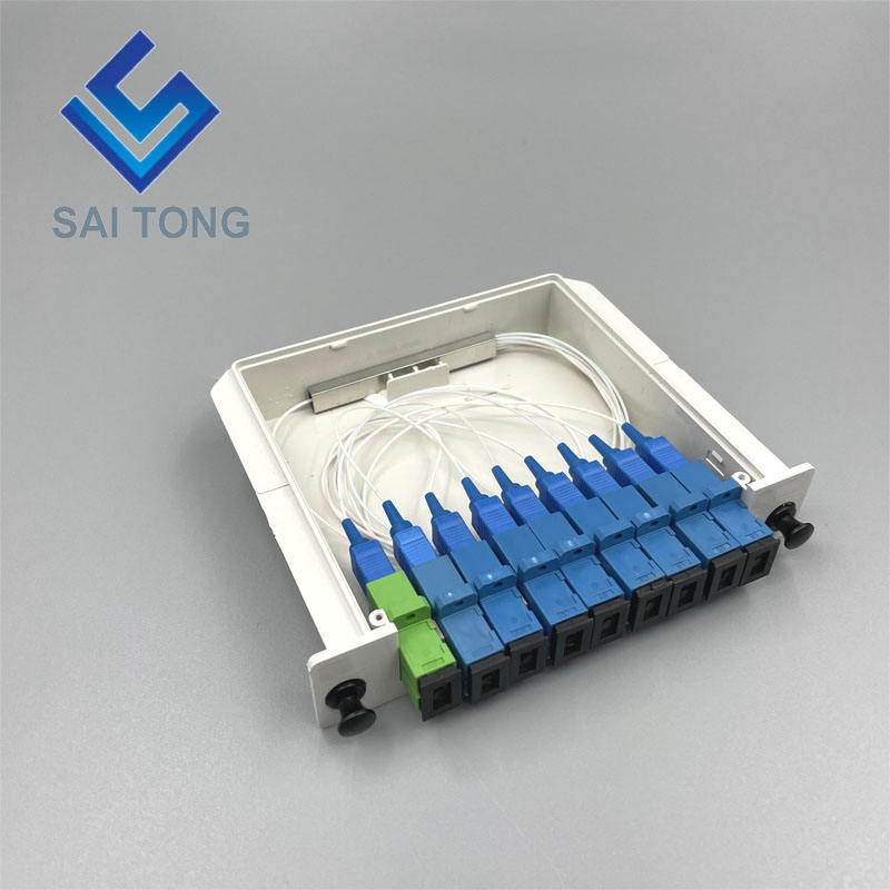 SC / UPC 1x8 الألياف البصرية PLC الفاصل أنبوب صغير نوع الفاصل Plc الفاصل مقاوم للماء SC UPC LGX مربع نوع كاسيت