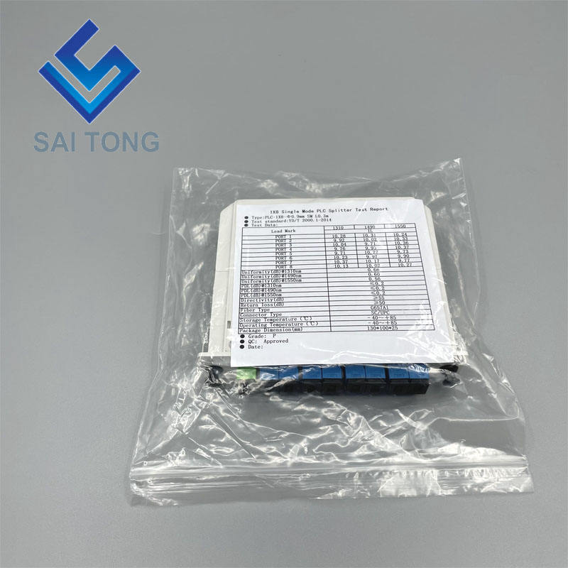 SC / UPC 1x8 الألياف البصرية PLC الفاصل أنبوب صغير نوع الفاصل Plc الفاصل مقاوم للماء SC UPC LGX مربع نوع كاسيت