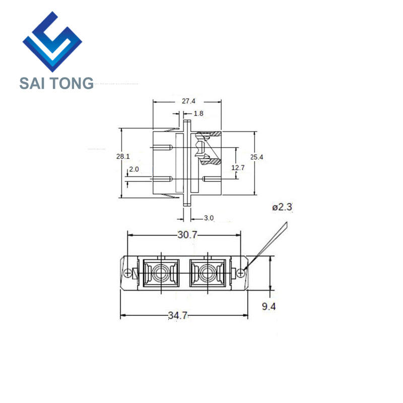 SC-SC APC MM Duplex Fiber Optic Connector رخيصة الثمن SC / UPC Fiber Adapter لاختبار الألياف