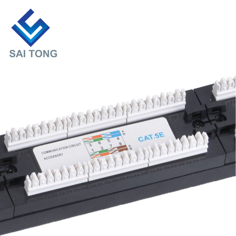 1U 19 '' 24 منافذ RJ45 Krone جاكيتات ، قوس فولاذي لوحة التصحيح Cat5e فارغة غير محمية utp Cat5e CAT5 CAT6 RJ45 لوحة التصحيح