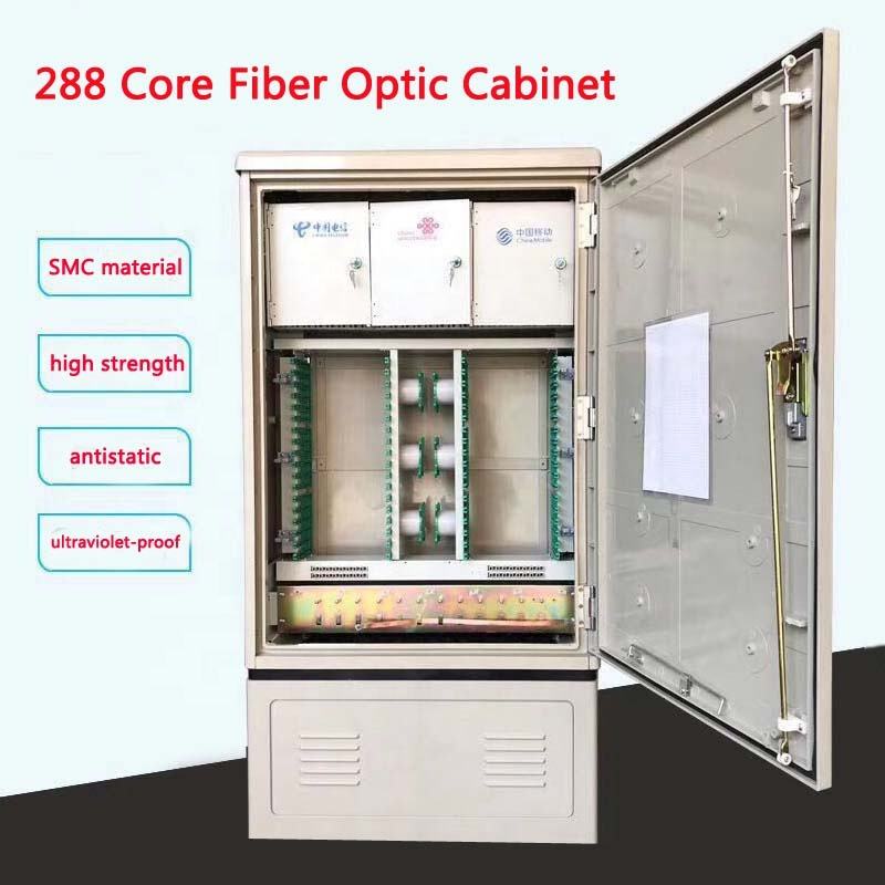 SaiTong FTTH Splice 288 Core من الألياف البصرية SMC خزانة مقاومة للماء IP55 smc دعم خزانة الألياف للمعيار أو حسب الطلب