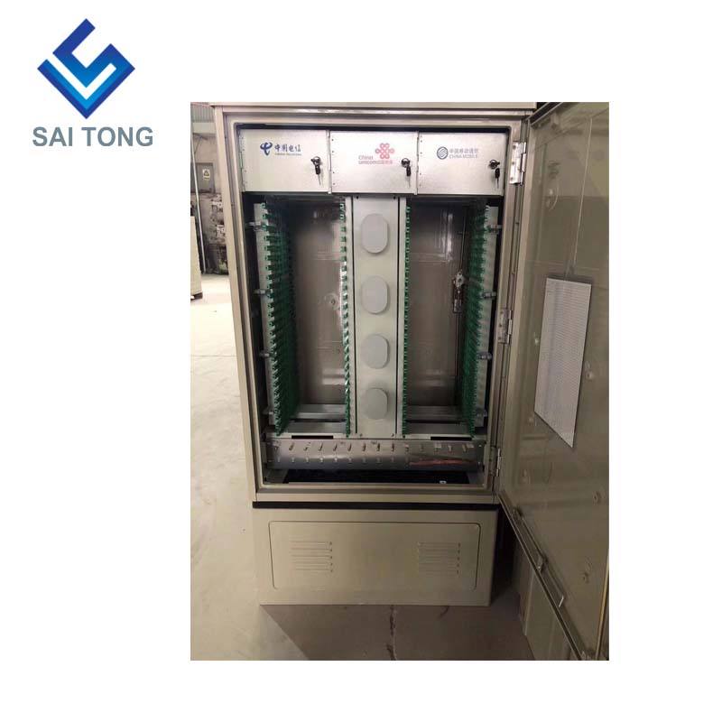 SaiTong FTTH Splice 288 Core من الألياف البصرية SMC خزانة مقاومة للماء IP55 smc دعم خزانة الألياف للمعيار أو حسب الطلب