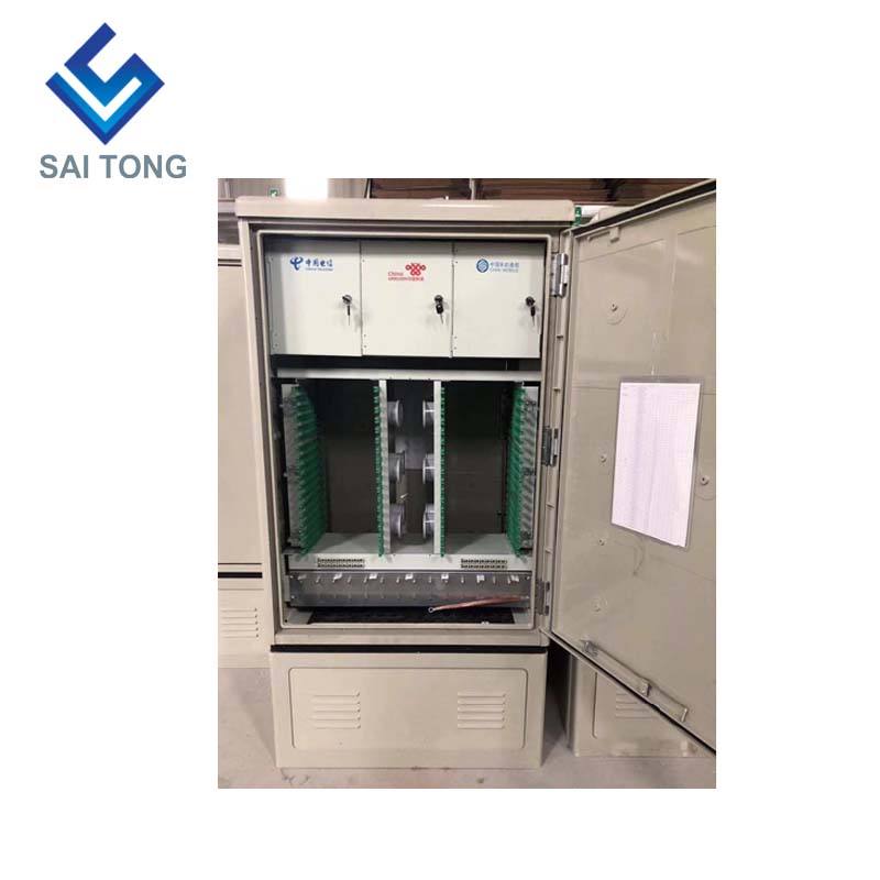 SaiTong FTTH Splice 288 Core من الألياف البصرية SMC خزانة مقاومة للماء IP55 smc دعم خزانة الألياف للمعيار أو حسب الطلب