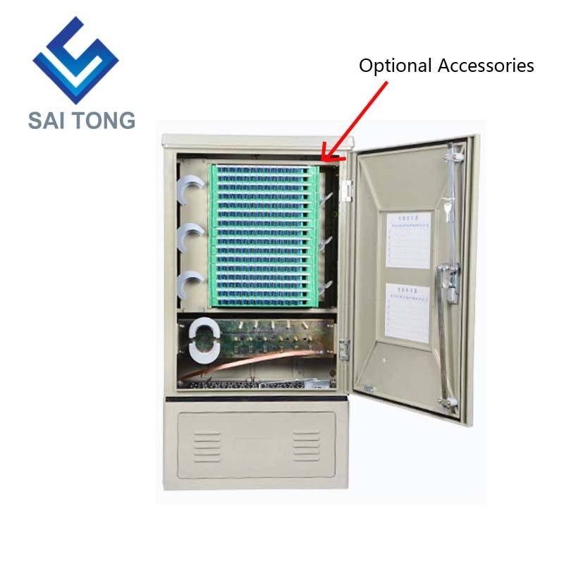 SaiTong FTTH 144 Core عبر خزانة التوصيل لمعدات الاتصالات SMC في الهواء الطلق مقاوم للماء IP55 144 خزانات الألياف البصرية الأساسية ODF