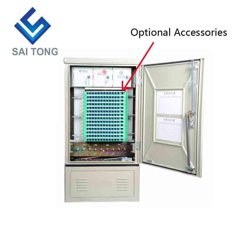 SaiTong FTTH 144 خزانة توزيع ضوئية أساسية خارجية مقاومة للماء IP55 144 خزانة ألياف ضوئية أساسية ODF ODB