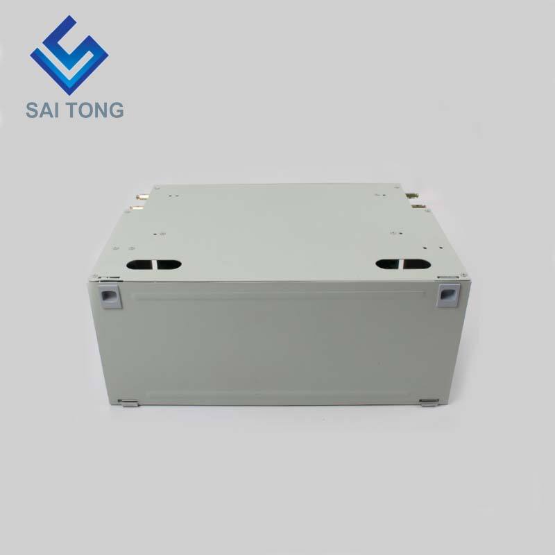 SaiTong FTTH 19 بوصة رف جبل 72 Port Cabinet SC / FC ODF 6 U 72 إطار توزيع الألياف البصرية الأساسي اختياري تحميل كامل