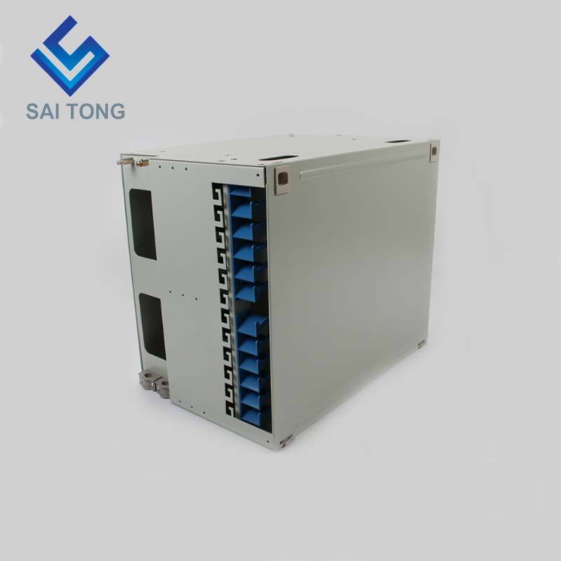 2022 SaiTong FTTH 19 بوصة حامل حامل 144 منفذ خزانة SC / FC ODF 12U 144 إطار توزيع الألياف البصرية الأساسي اختياري تحميل كامل